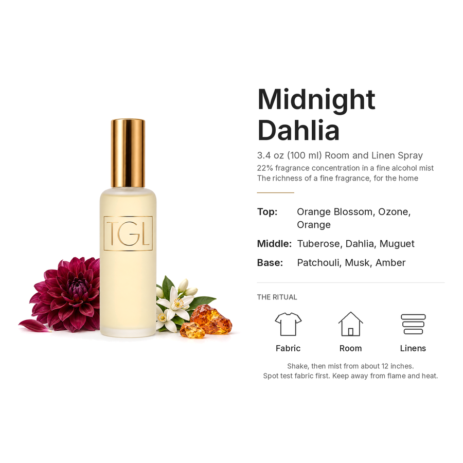Midnight Dahlia Room & Linen Spray, 3.4 oz