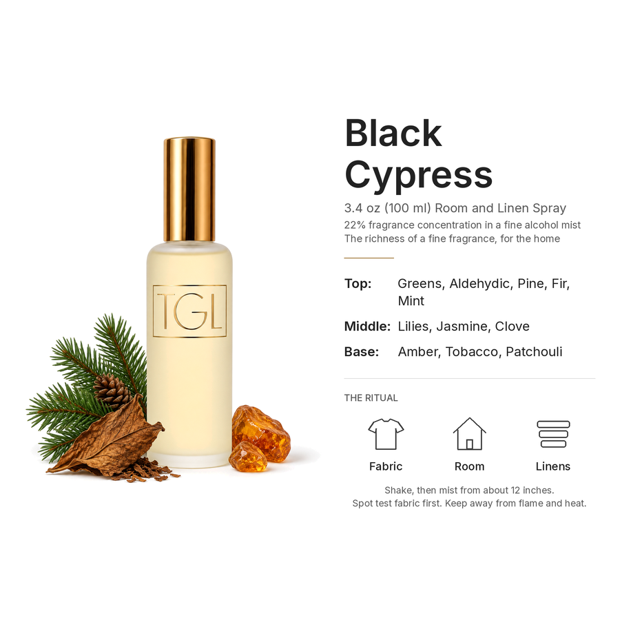 Black Cypress Room & Linen Spray, 3.4 oz