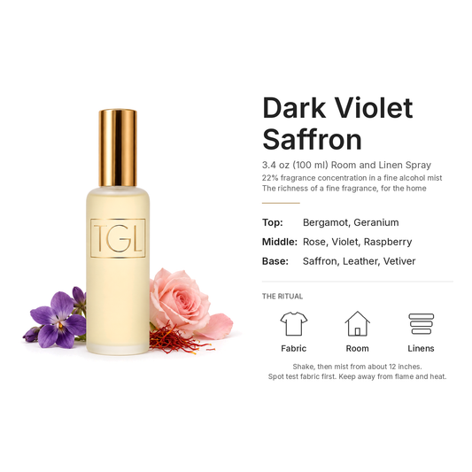 Dark Violet Saffron Room & Linen Spray, 3.4 oz