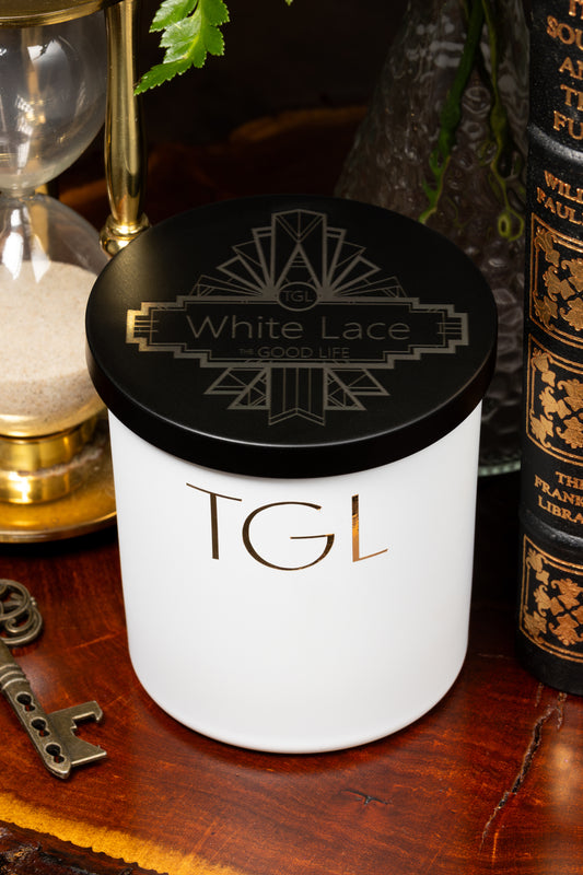 White Lace Candle