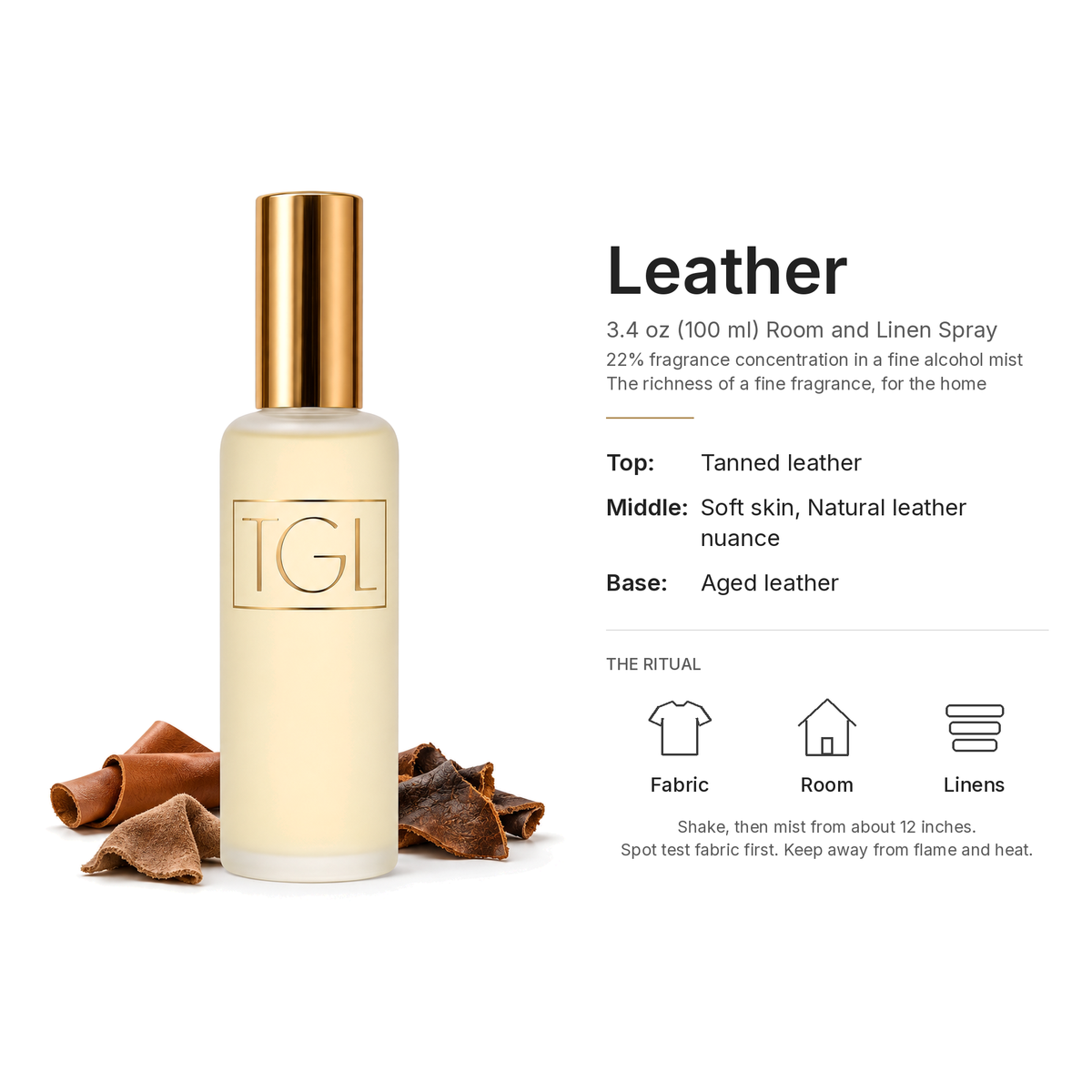 Leather Room & Linen Spray, 3.4 oz