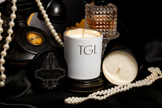 White Lace Candle