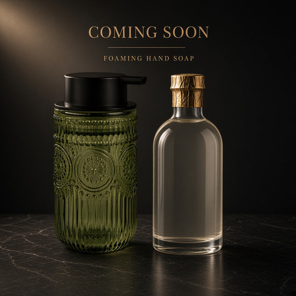 Placeholder image of The GOOD LIFE green glass foaming soap dispenser and foaming hand soap set, coming soon